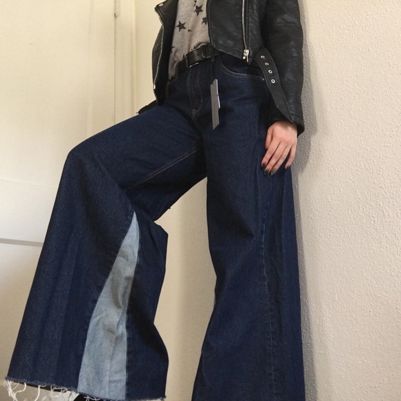 calvin klein wide leg jeans
